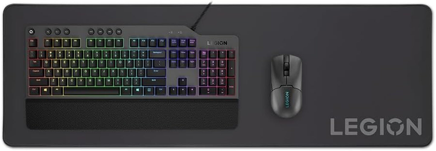 Legion Gaming XL Cloth Mouse Pad, Anti-Fray, Non-Slip, Water-Repellent, GXH0W29068, Black